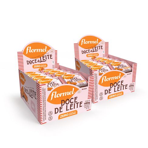 Kit Doce de Leite Flormel Zero Açúcar 2 caixas com 24 Unidades
